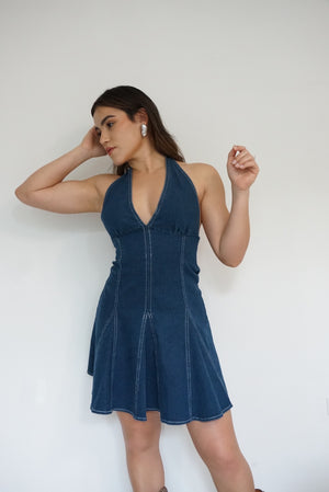 Denim mini dress